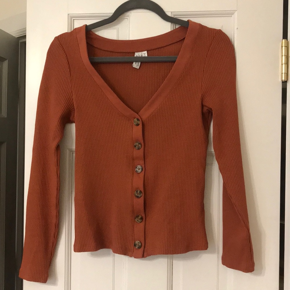 &otherstories Turtle shell button up cardigan